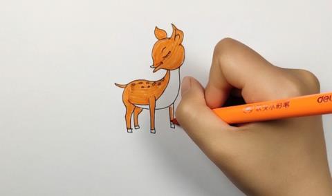  怎么画简单梅花鹿  梅花鹿的简单画法