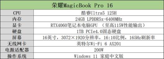 MagicBookPro16测评（荣耀magicbookpro16测评）